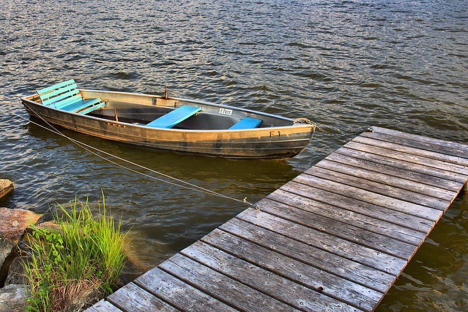 kahn, boot, web, wood, lake, water, rowing boat, nautical vessel HD wallpaper