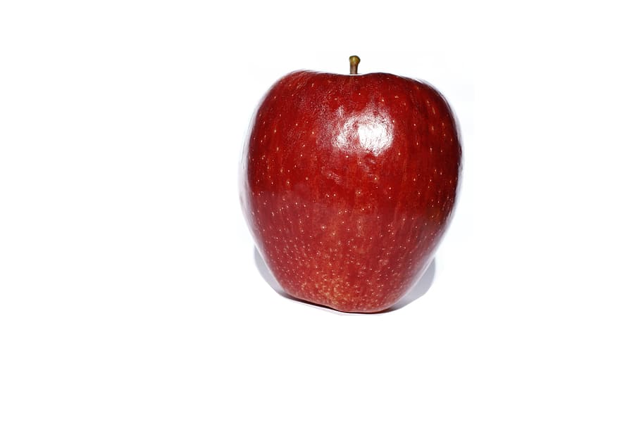 red apple fruit, apple - Fruit, food, food And Drink, isolated HD wallpaper