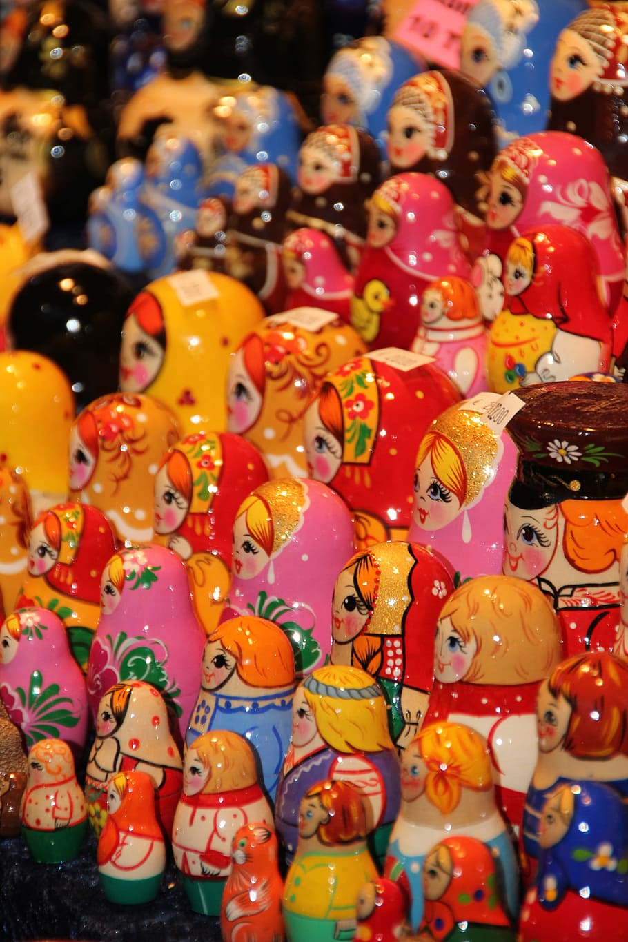 Christmas Market, Christmas Decorations, figures, wooden figures, HD wallpaper