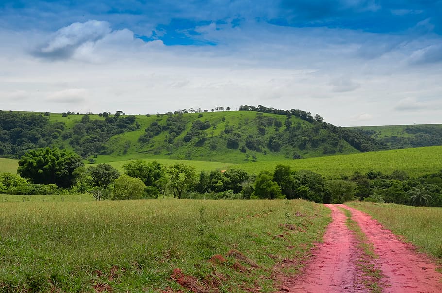 landscape, green, clouds, serrated, brazil, rural, green grass HD wallpaper