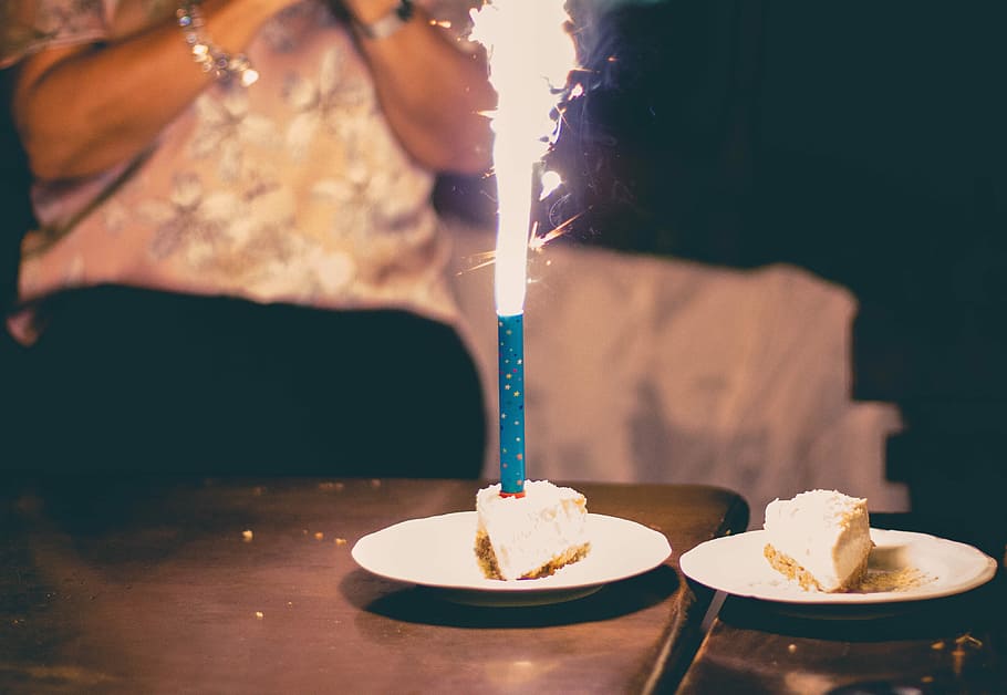 cake, birthday, party, food and drink, sweet food, candle, freshness HD wallpaper