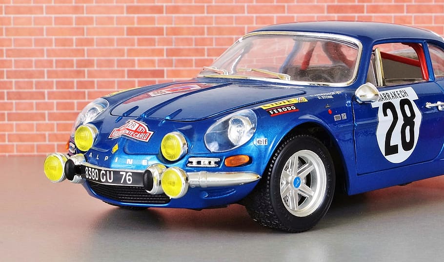 Model Car, Renault Alpine, auto, oldtimer, toys, sports car HD wallpaper