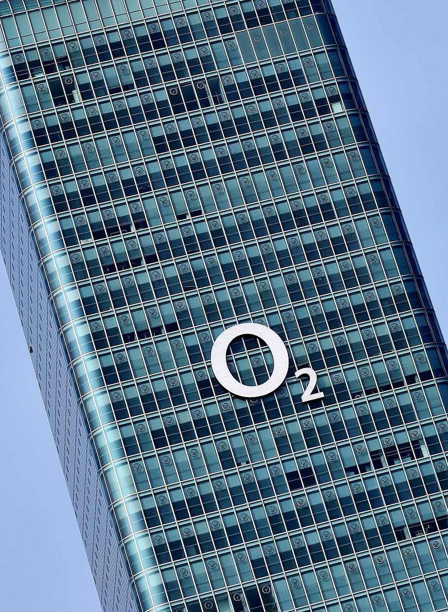 munich, o2, building, moosach, modern, metal, facade, o2 tower HD wallpaper