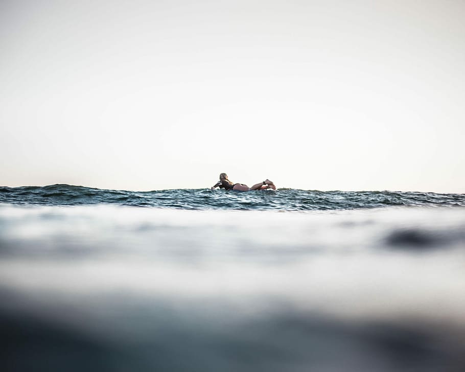 makena, person on board, sea, ocean, water, wave, surf, swimming HD wallpaper