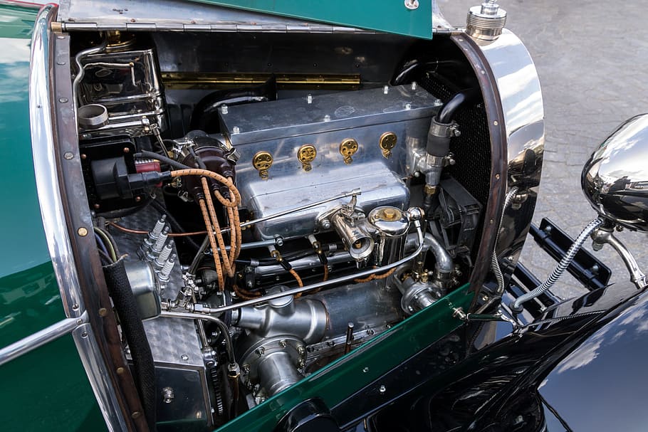 vintage car, engine bugatti, nostalgia, mode of transportation HD wallpaper
