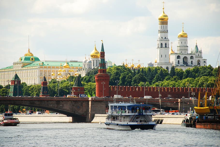 The Red Keep, Russia, moscow, the kremlin, river, navigation HD wallpaper