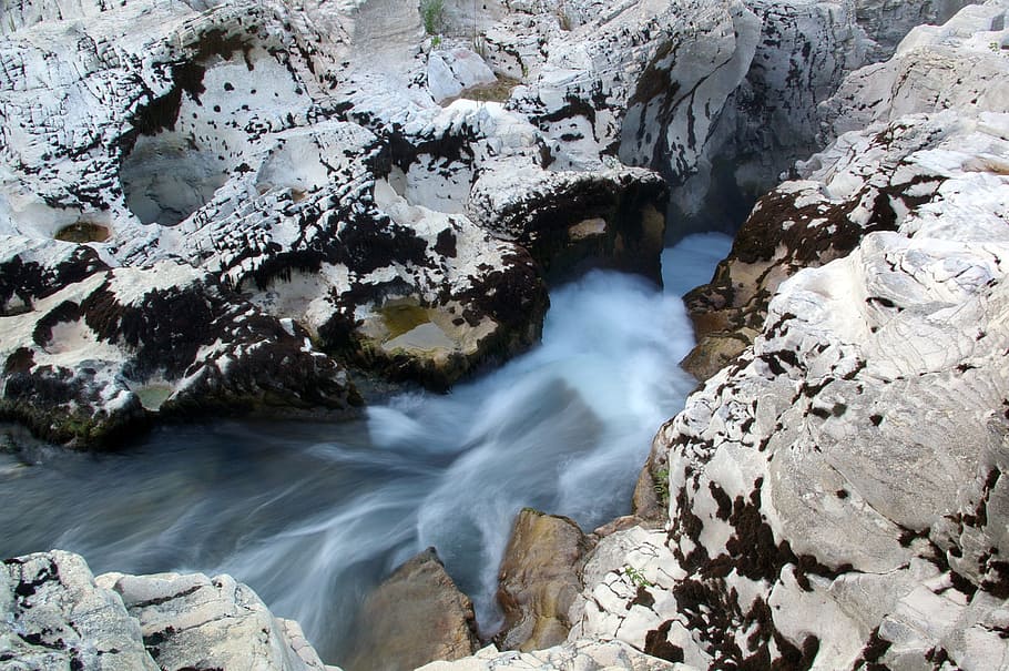 Cascade, Gard, cascade by the sautadet, water, nature, river, HD wallpaper