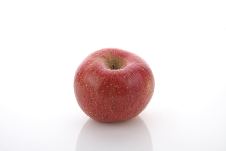 Apple, Fruit, Red, One, White, Background, white background HD wallpaper