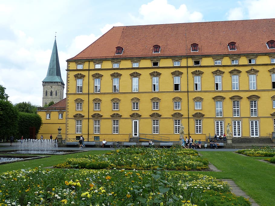 osnabrück, historic center, castle, palace, university, building, HD wallpaper
