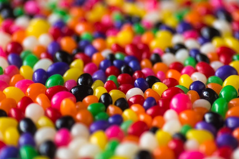 bunch of candies, selective focus photo of sprinkles, sweets, HD wallpaper