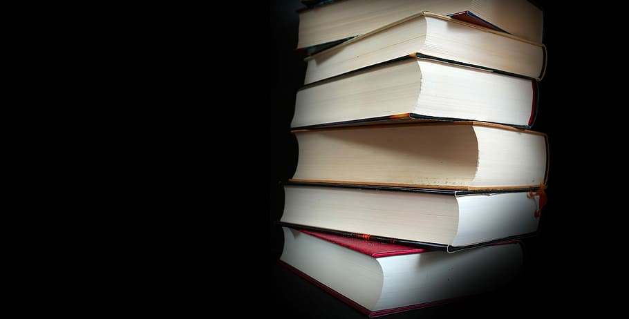 books piled up, literature, wisdom, know, library, education HD wallpaper