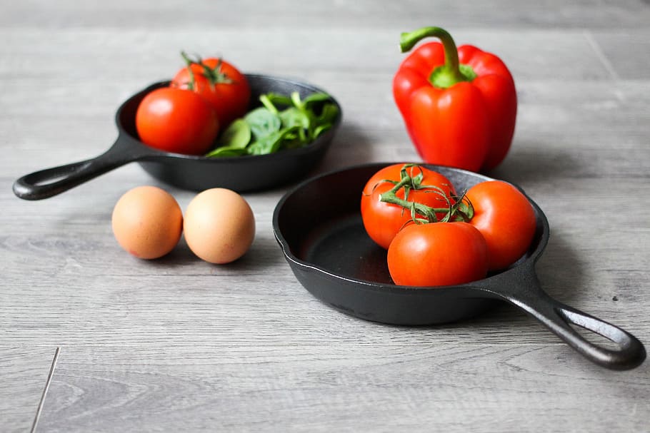 Ingredients Ready for Healthy Breakfast, eggs, kitchenware, paleo HD wallpaper