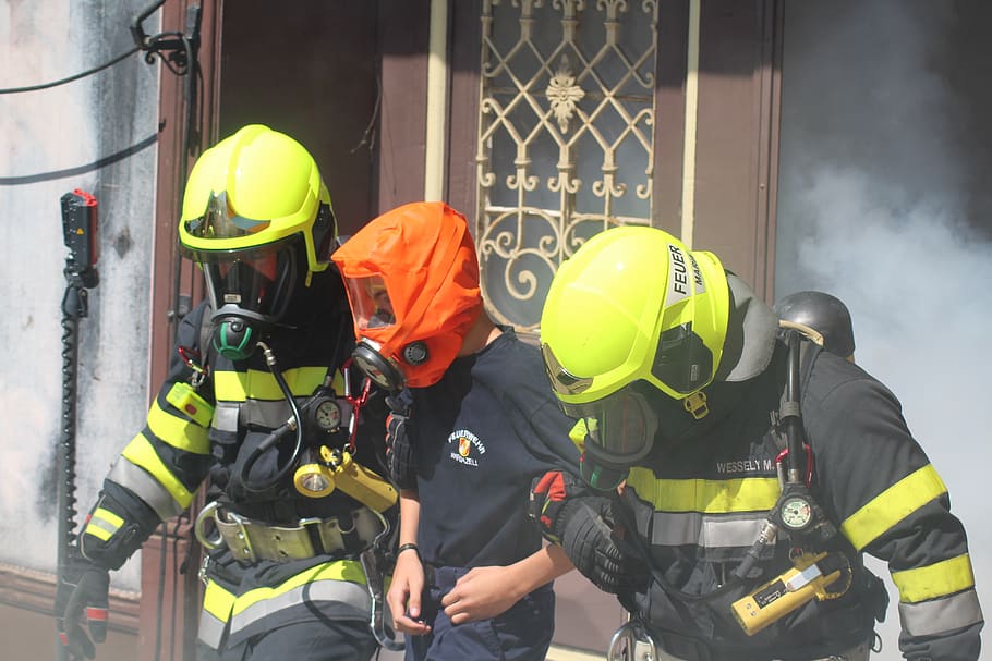fire, rescue, burn, flame, fire fighting, helm, training, fire truck HD wallpaper