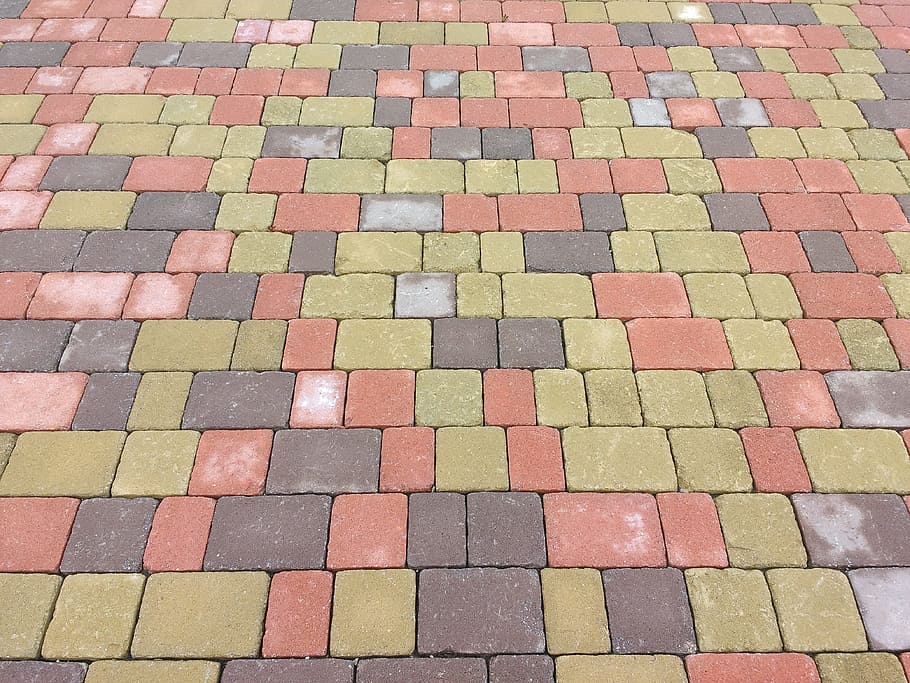patch, concrete, colorful, ground, pattern, paving stones, italy HD wallpaper