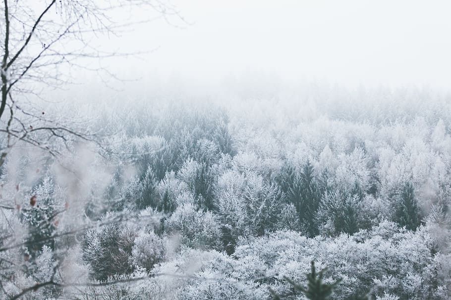 snow, winter, mountain, landscape, adventure, view, sky, clouds HD wallpaper