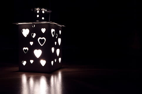 photo of illuminated lantern, dark, lamp, night, decoration HD wallpaper