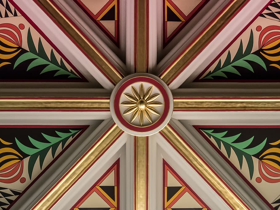 Ceiling, Cathedral, Almudena, cathedral almudena, madrid, spain HD wallpaper