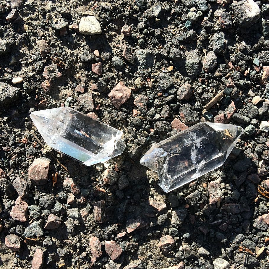 crystal, asphalt, broken, high angle view, no people, day, nature HD wallpaper