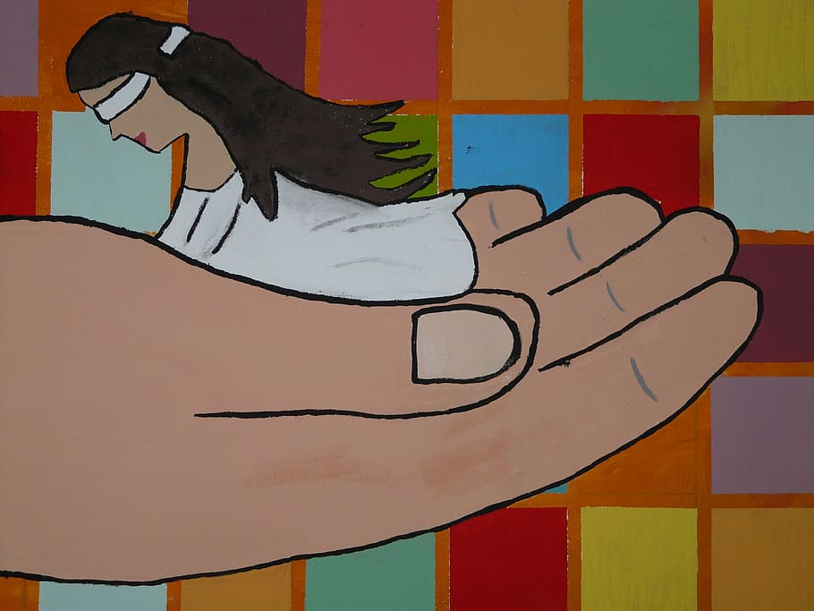 mural, art, drawing, hand, person, woman, abstract, representation HD wallpaper