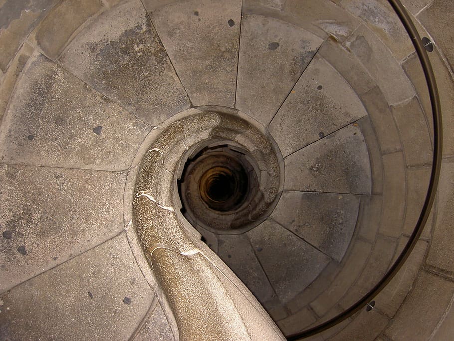 spiral staircase, architecture, expression, gradually, barcelona HD wallpaper