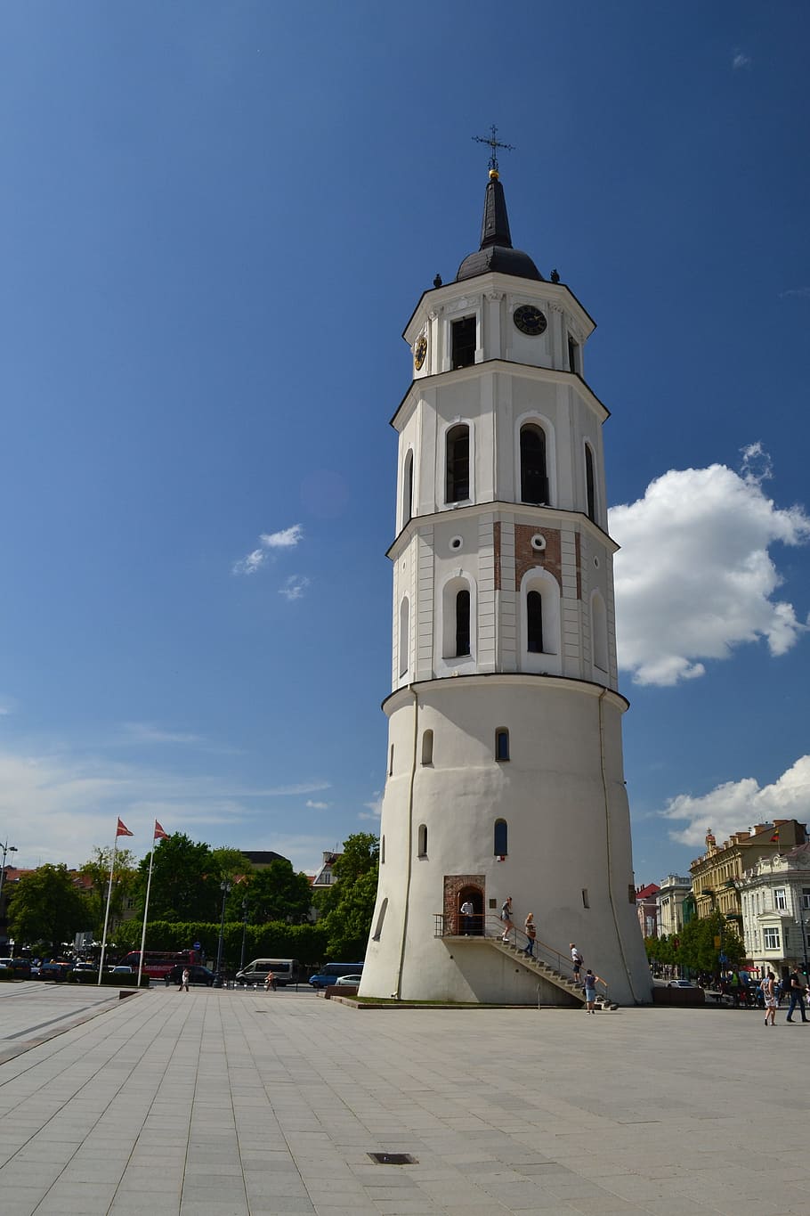 tower, sky, clouds, church, architecture, building exterior HD wallpaper