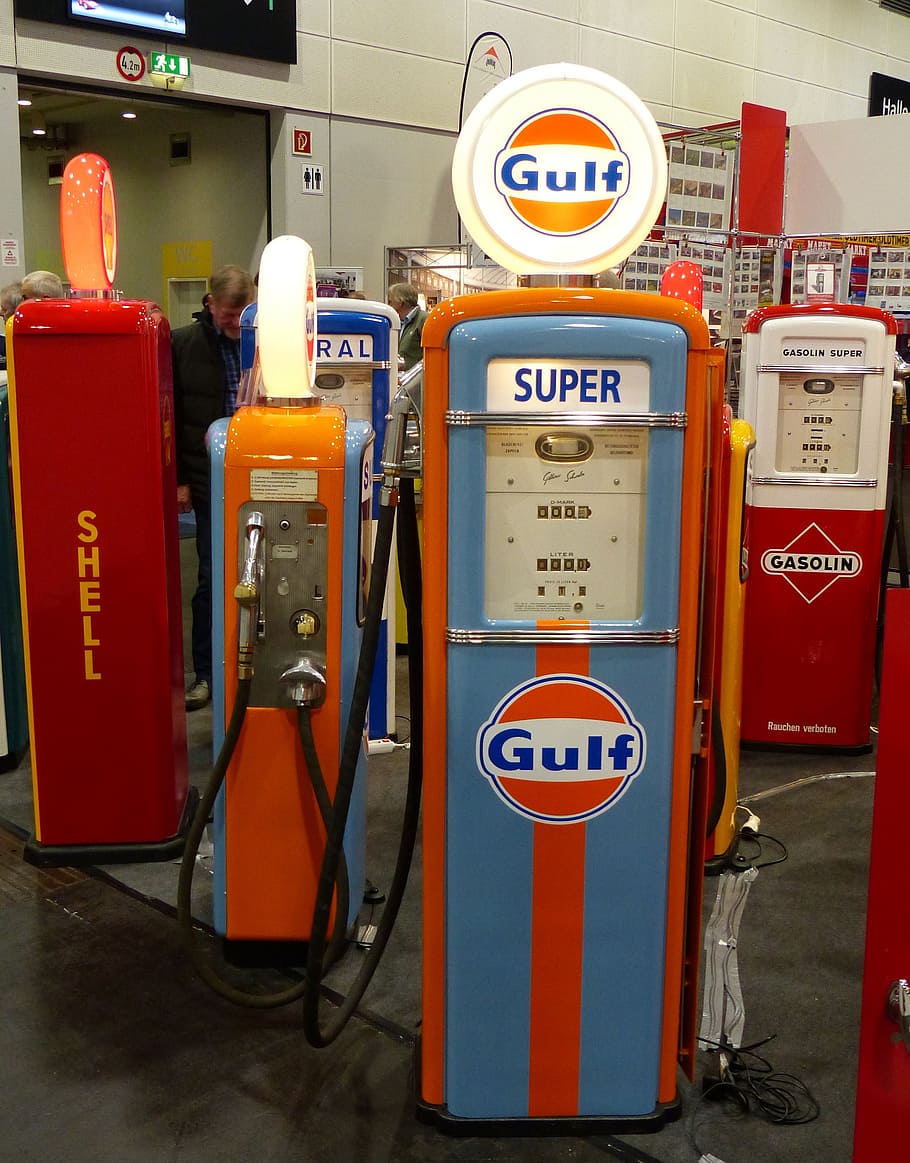 gas pump, petrol stations, oldtimer, fuel, refuel, communication HD wallpaper