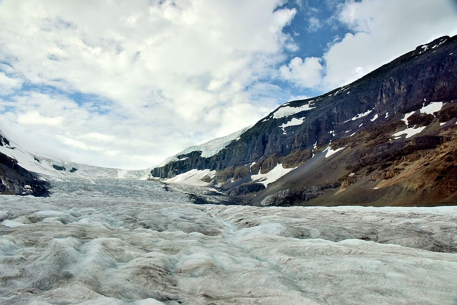 Glacier, Cloud, Natural, Nature, sky, mountains and rivers HD wallpaper