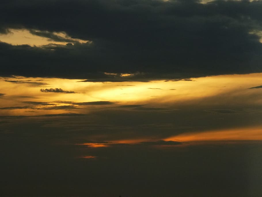 cloud, sunset, sol, clouds, nature, cloud - Sky, weather, dusk HD wallpaper