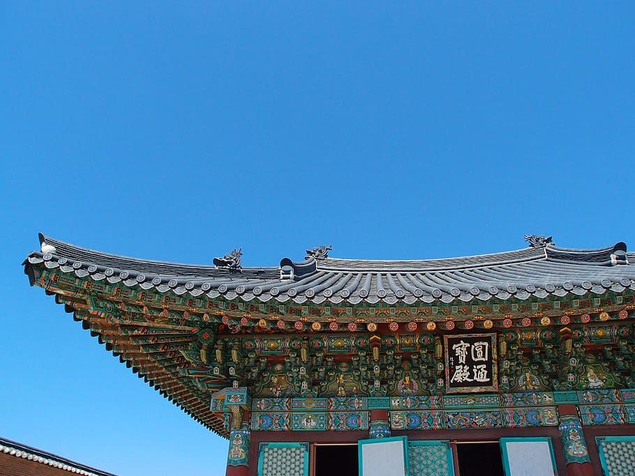 gangwon do, sokcho, naksansa, sky, section, mono, architecture, HD wallpaper