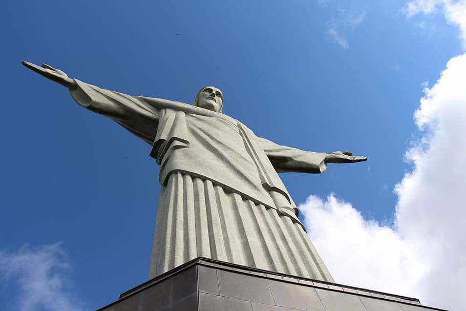 Christ the Redeemer, Brasil, brazil, corcovado, statue, monument, HD wallpaper
