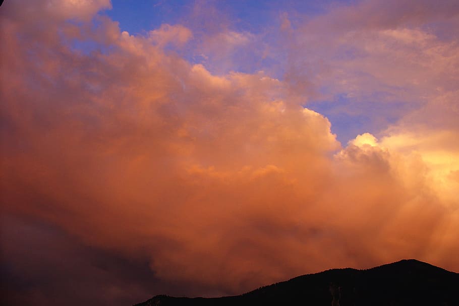 sky, forward, clouds, sunset, evening sky, weather mood, atmosphere HD wallpaper