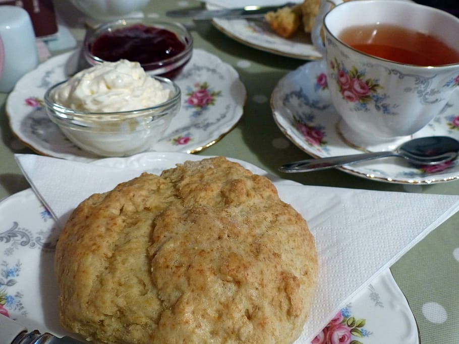 Tea, Cake, England, food and drink, no people, plate, indoors HD wallpaper
