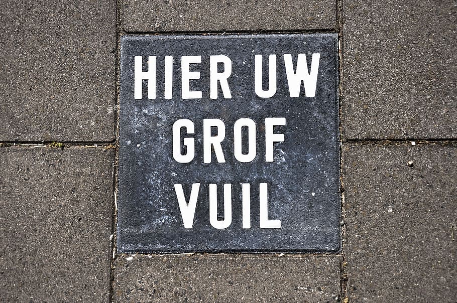 pavement, sidewalk, tile, text, message, urban, garbage, communication HD wallpaper