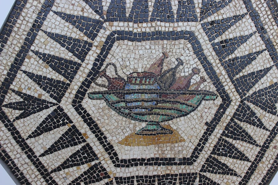 mosaic, rome, vestige, archaeology, meals, antique, pattern, HD wallpaper