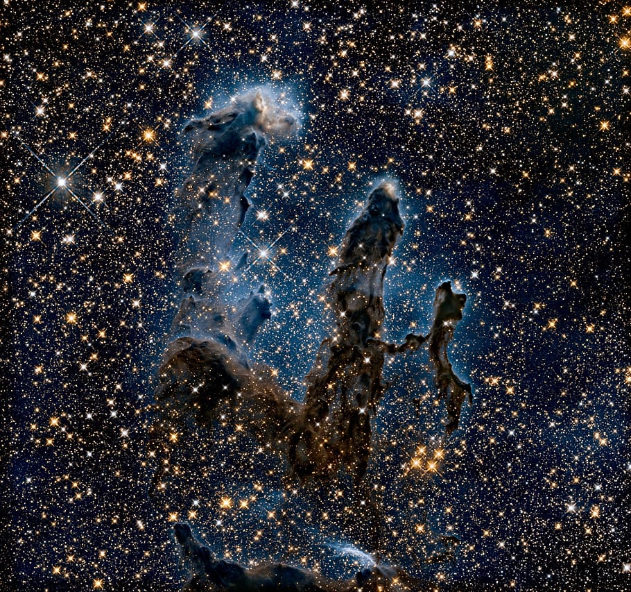cosmic photography, eagle nebula, pillars of creation, m16, ngc 6611