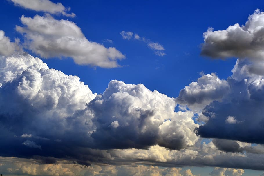 Cumulus, Clouds, Sky, Blue, Nature, white, weather, day, light HD wallpaper