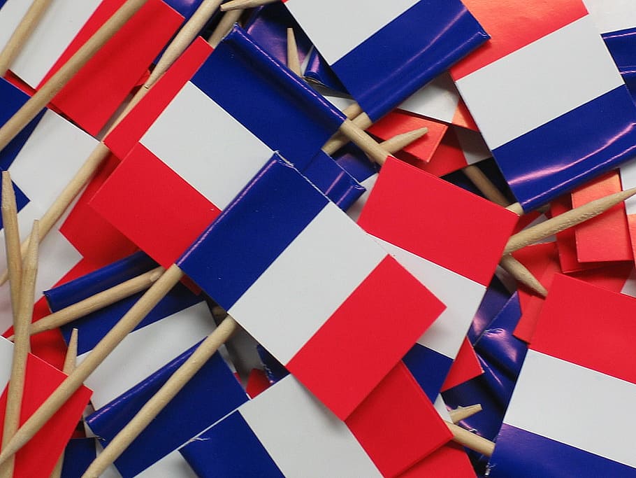 flag, france, blow, flags and pennants, spit, paper, paper banner, HD wallpaper