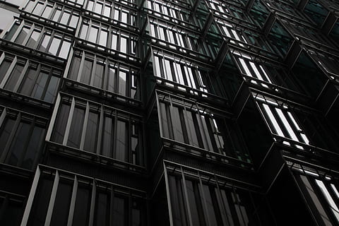 Windows on modern building exterior, architecture, built Structure HD wallpaper