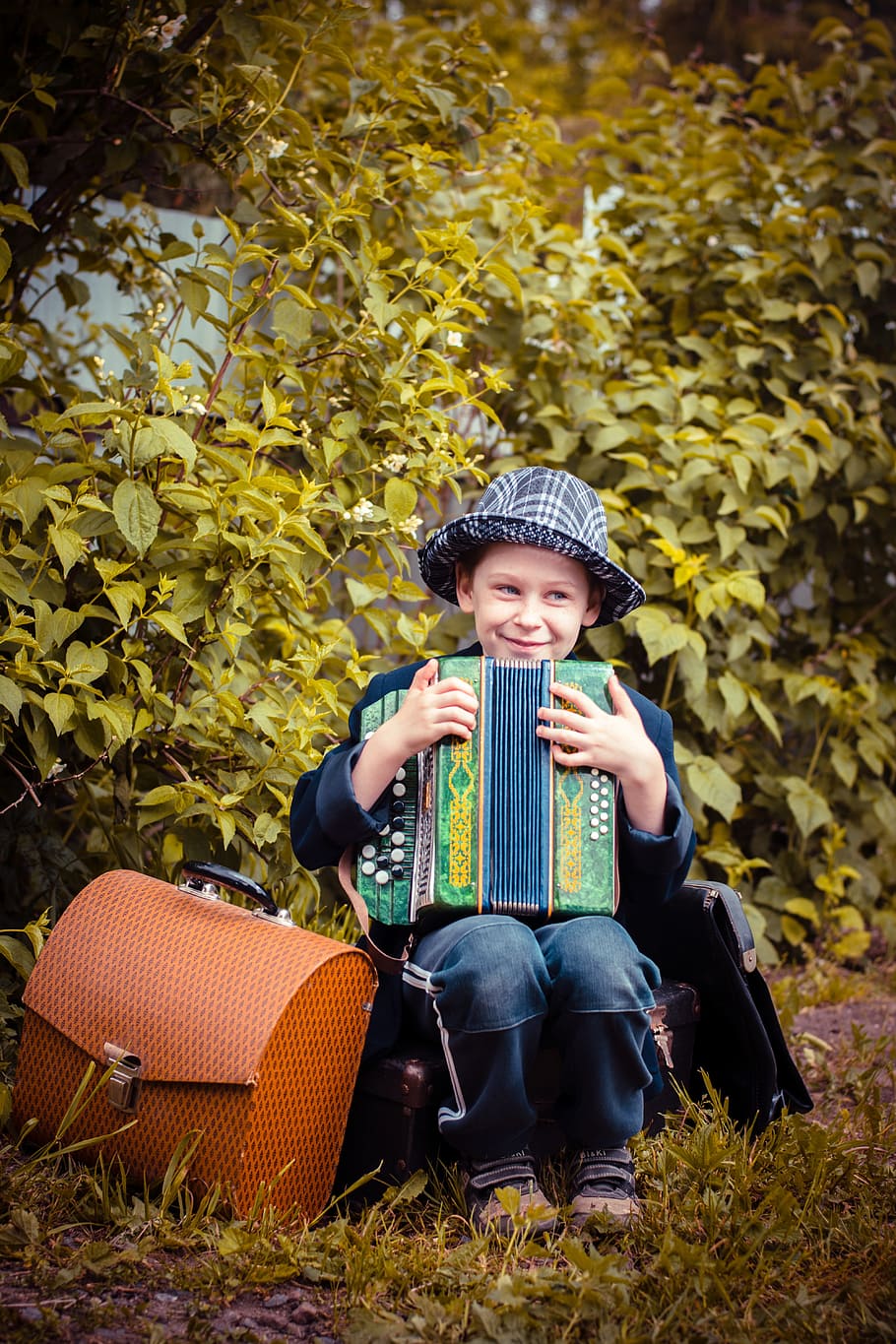 baby, accordion player, boy, kids, child, childhood, photographing children, HD wallpaper