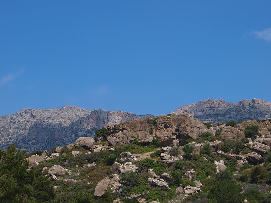 mountains, crete, landscape, plant, sky, scenics - nature, environment HD wallpaper