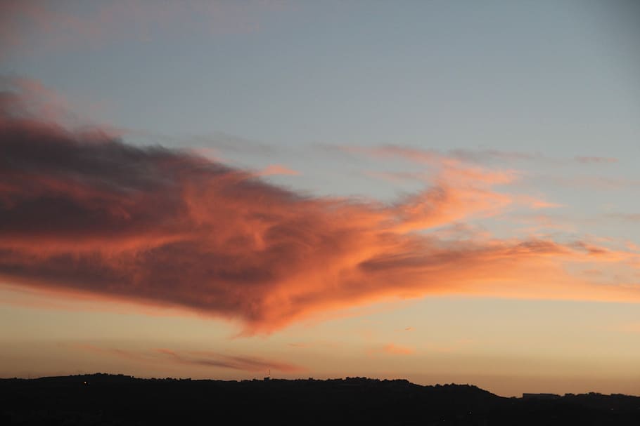 Sunset, Red, Sky, Sunrise, Summer, Sun, holiday, people, orange HD wallpaper