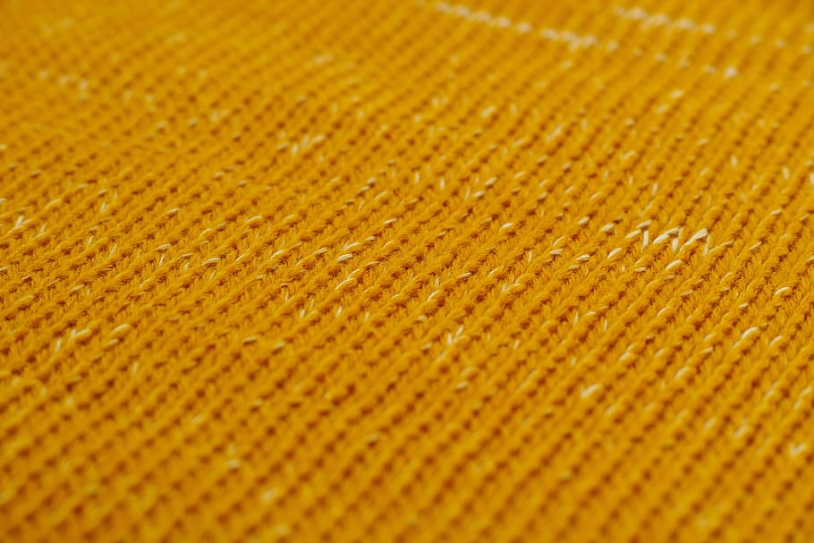 yellow, fabric, pattern, vivid color, weaving, copy space, no people, HD wallpaper