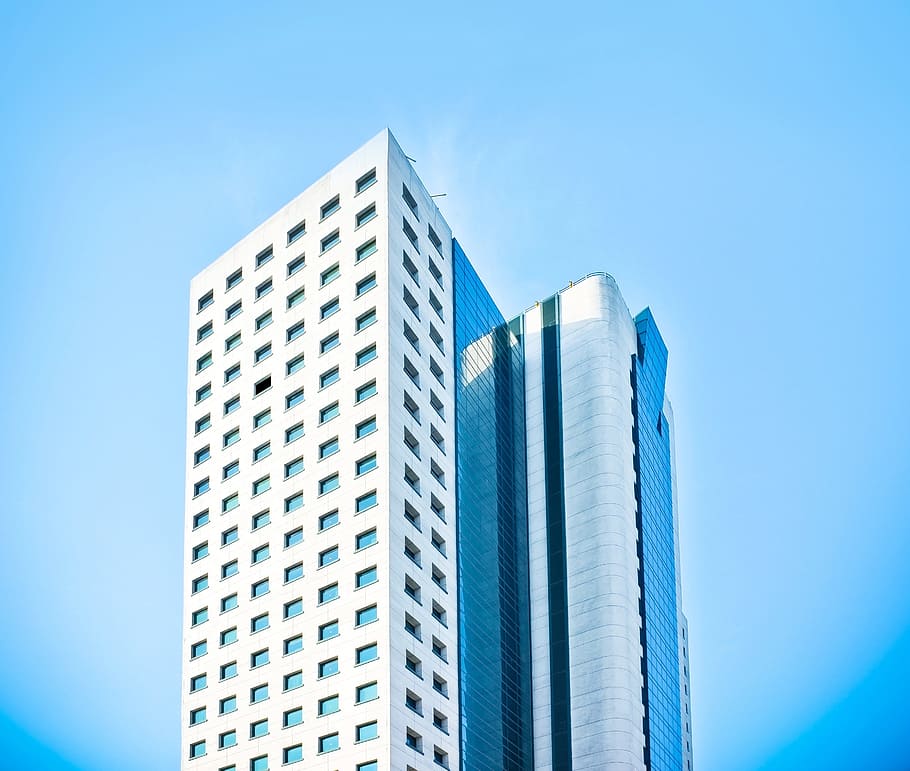 architecture, building, infrastructure, blue, sky, skyscraper HD wallpaper