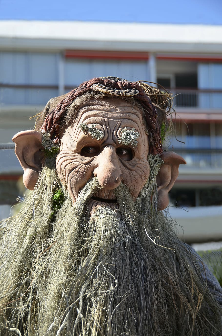 carnival, head, beard, representation, day, focus on foreground HD wallpaper