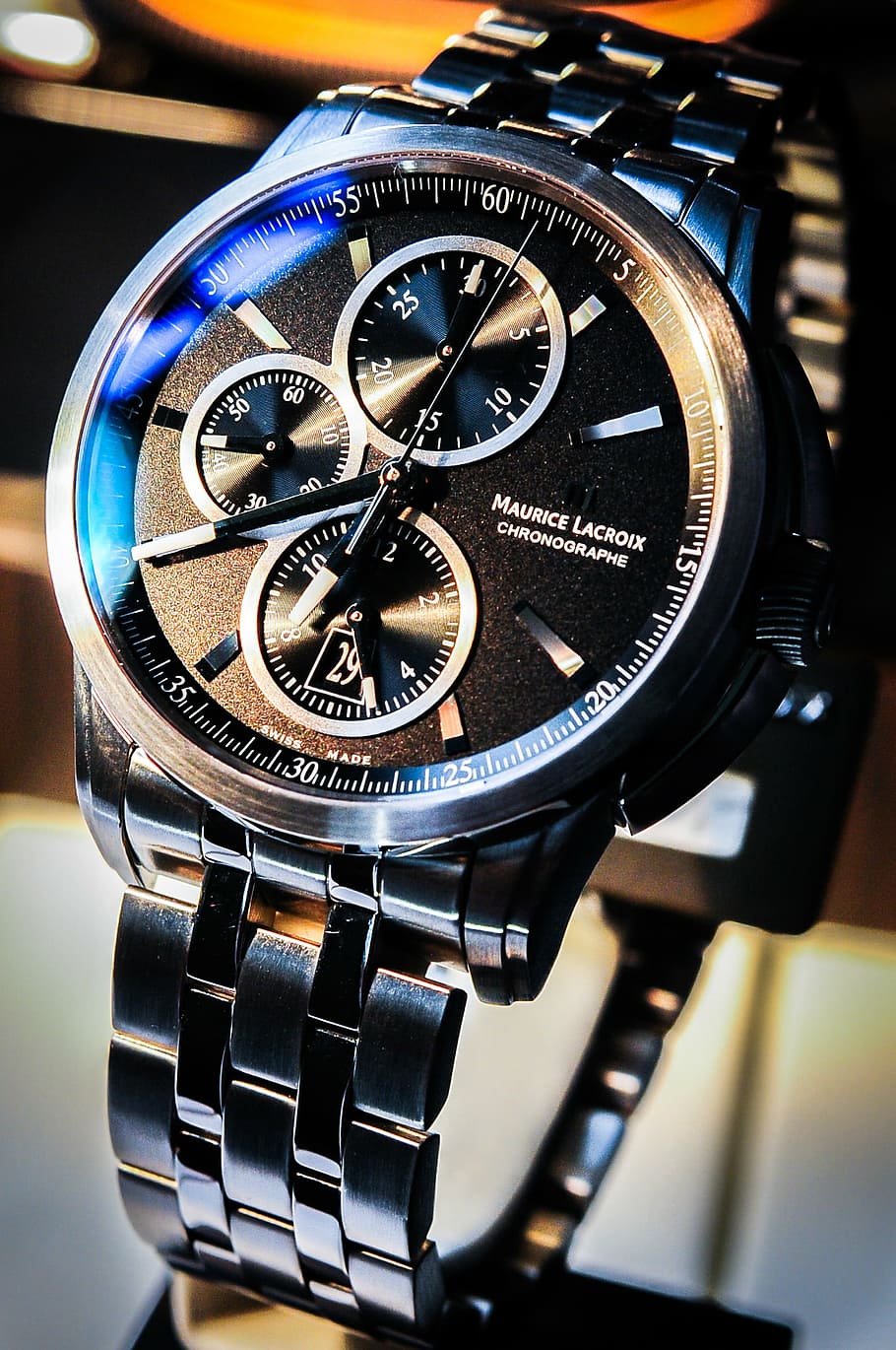 accessory, close-up, time, watch, wristwatch, clock, luxury, HD wallpaper