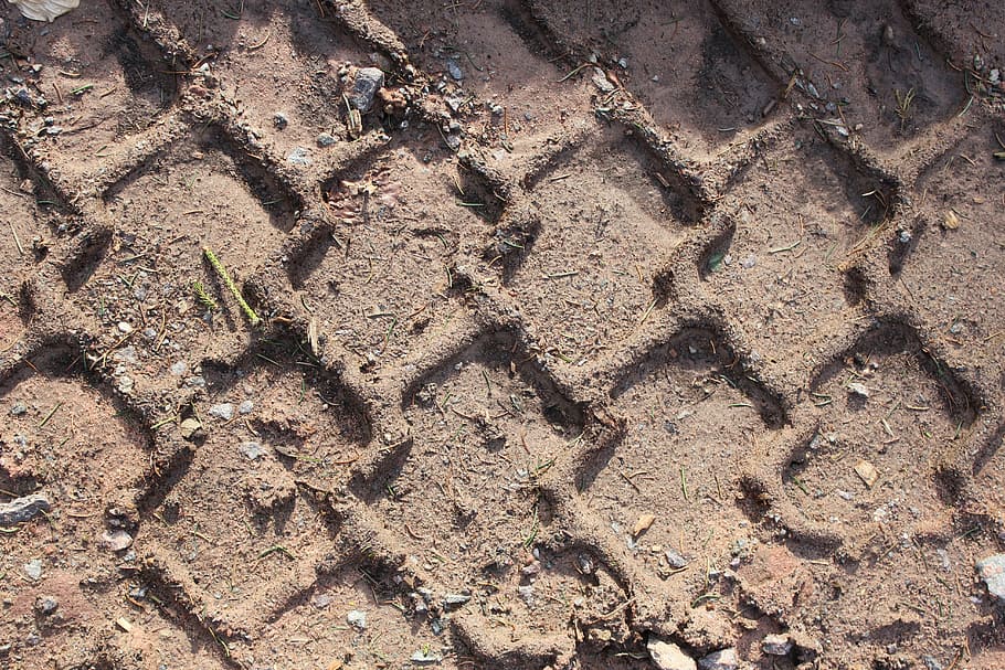 ground, reprint, trace, way, zig zag, tire tracks, backgrounds HD wallpaper