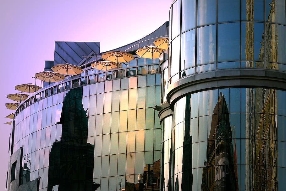 glass walled buildings during daytime, architecture, home, window HD wallpaper