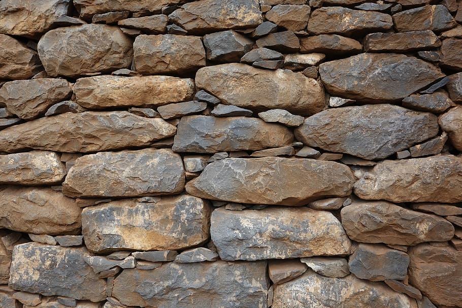 brown stones, wall, texture, stone wall, brick, rustic, building HD wallpaper