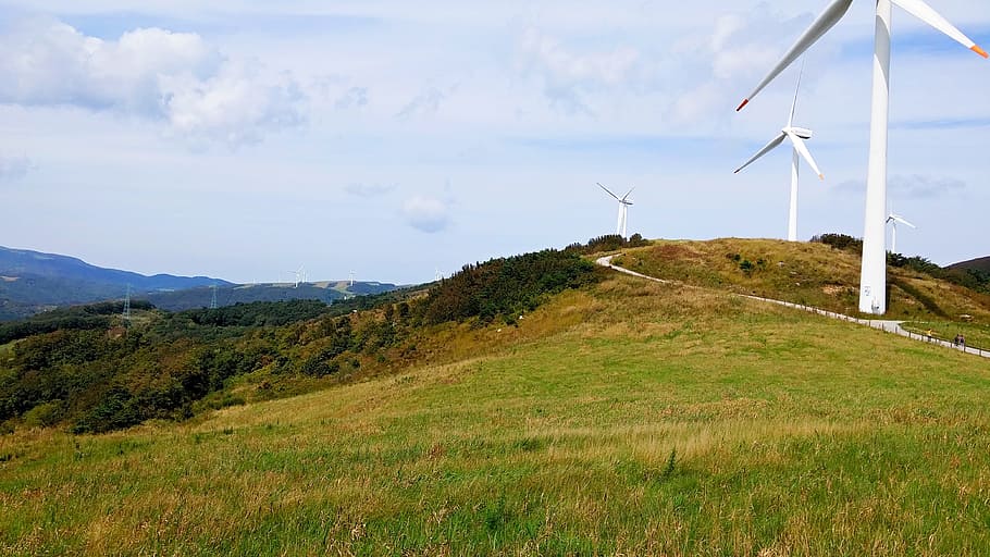 wind power generator, daegwallyeong, windmill, environmental conservation HD wallpaper