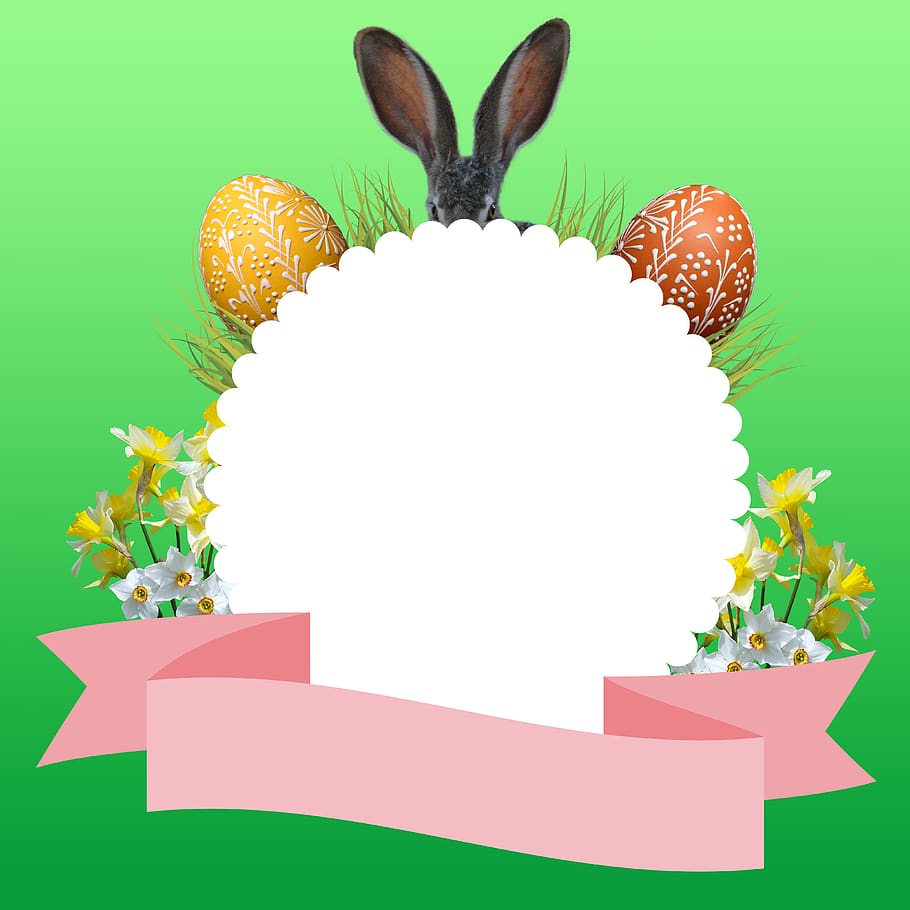 easter, graphic, spring, easter bunny, easter eggs, happy easter HD wallpaper
